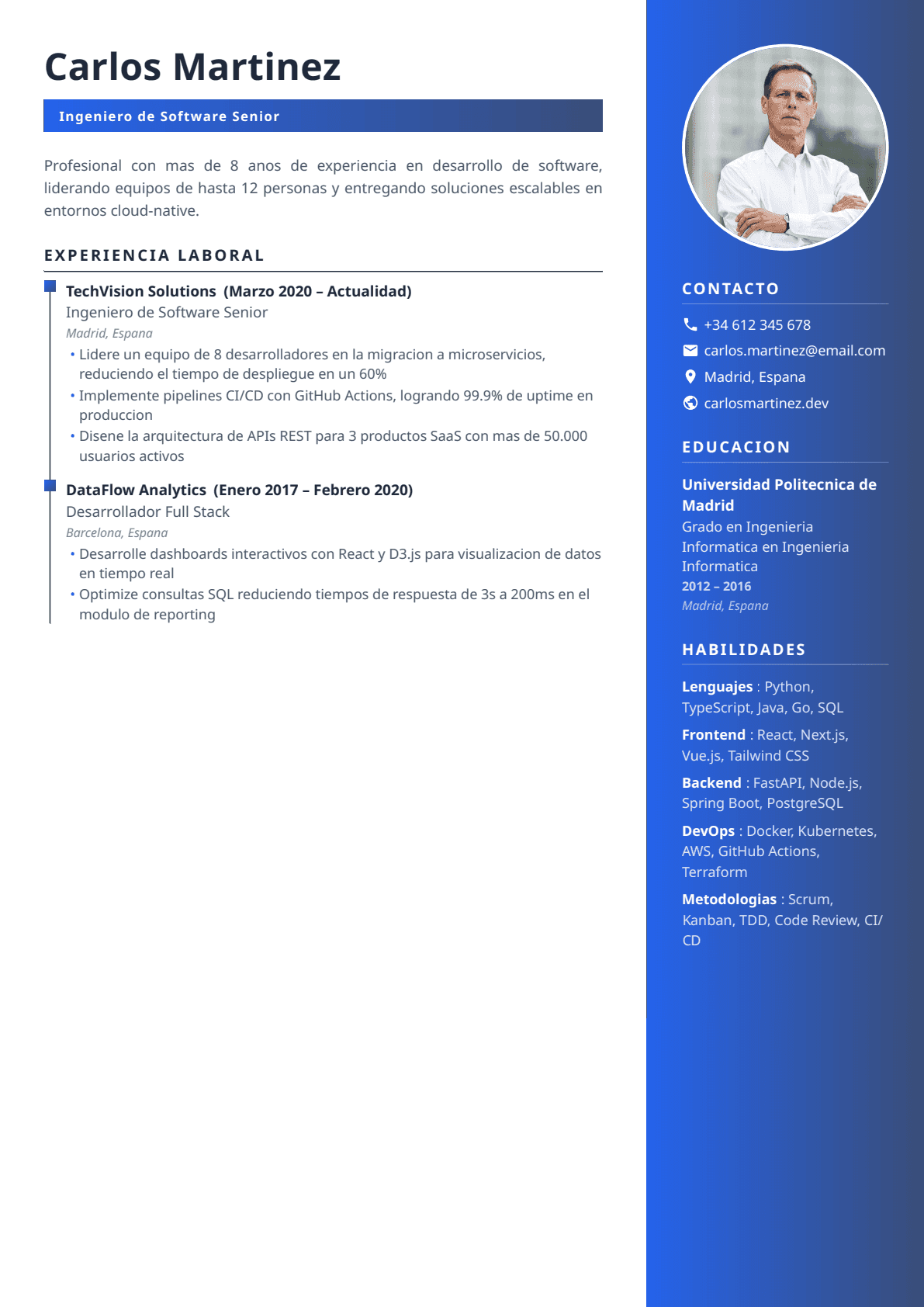 Plantilla CV Moderno