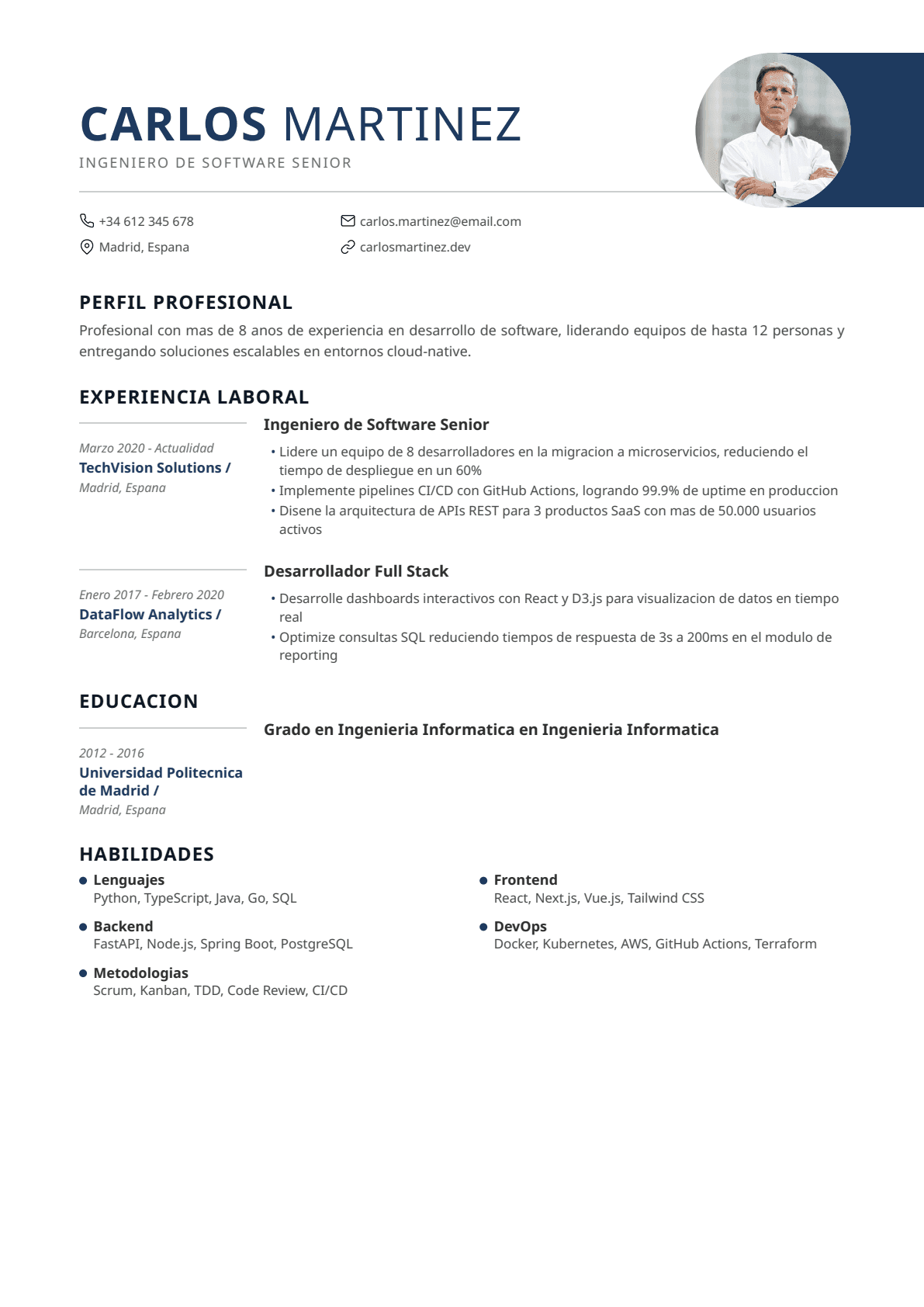 Plantilla CV Profesional