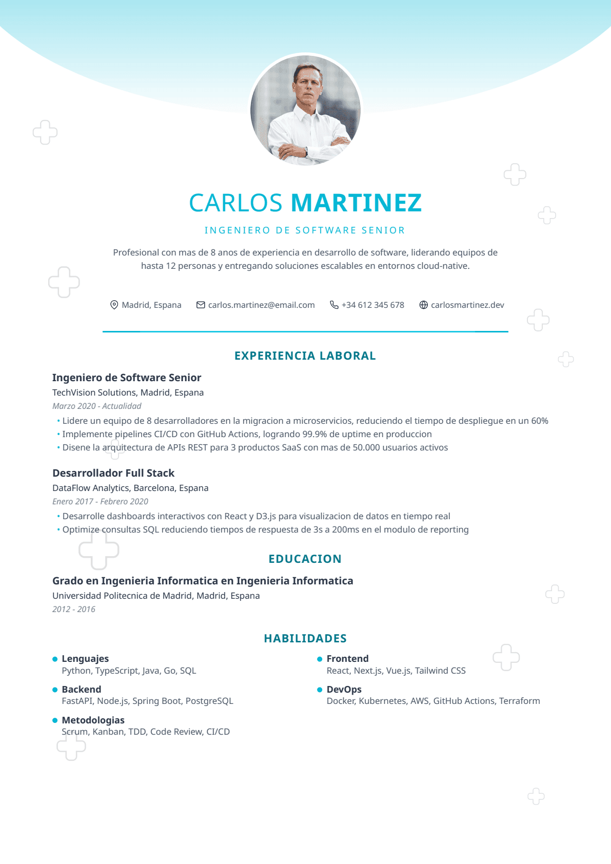 Plantilla CV Sanitario